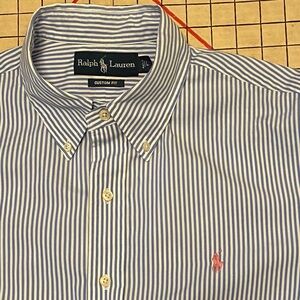 Polo Ralph Lauren pin striped button down classic preppy shirt, size L
